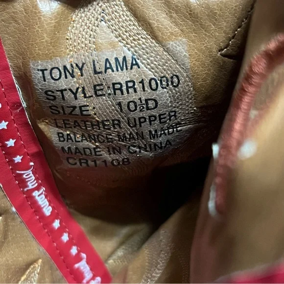 Men’s Tony Lama Boots 10.5D - Picture 6 of 6
